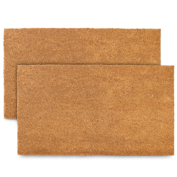 MAINEVENT Blank Coir Doormat 30x17 Inch Plain Crafting Outdoor Welcome Mat for Outside 2pk