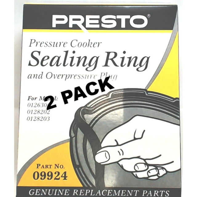 2 Pk, Presto Pressure Cooker Gasket Sealing Ring 09924