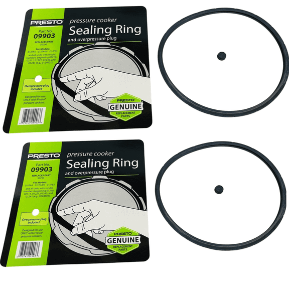 2 Pk, Presto Pressure Cooker Sealing Gasket Ring 09903