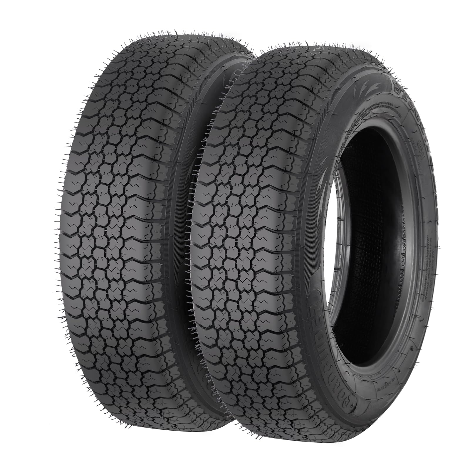2Pk Trailer Tire, ST205/ST225 75D15 2Pack Trailer Tire On Rim, Load