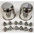 thumbnail image 1 of 2-Pk Trailer Wheel Lug and Cap Sets - Stainless Hub Cover With 12 Lug Nuts 3.75 In. Center, 1 of 5