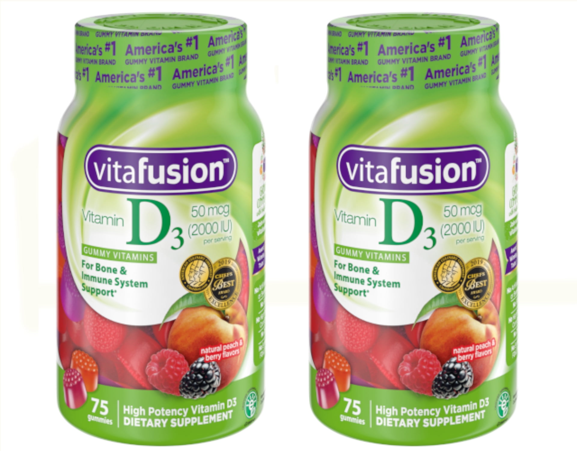 Vitafusion Vitamin D3 2000 IU Gummies, High Potency, Natural Flavors