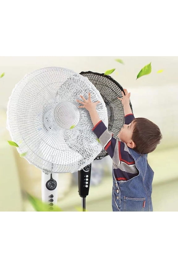2 Pks Fan Dust Cover, 18 inch Round Fan Mesh cover, Baby Children Safe, Washable Reusable, Anti-Dust Cover, Workable for Round and Box Fan, 18Inch