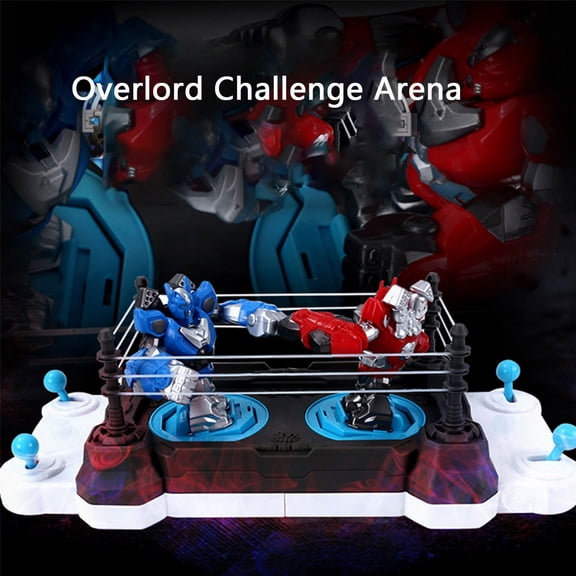 2 Player Remote Control Boxing Robot Toy, Fighting Robot with Arena Base and Joysticks, Interactive Battle Game for Kids 6+, Family Game Night Gift for Boys Girls