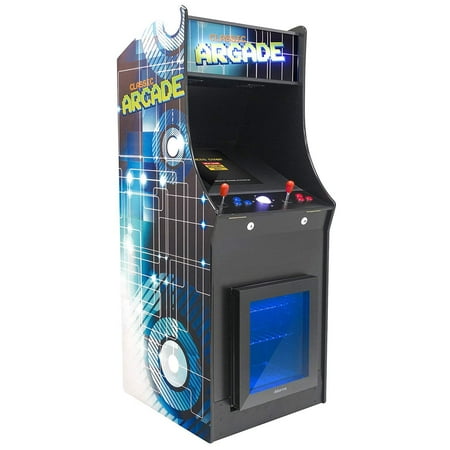 2 Player Stand-Up Arcade with Built-In Refrigerator 4500 Games 22" LCD