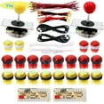 2 Players DIY Arcade Joystick Kits With 20 LED Arcade Buttons + 2 Copy ...