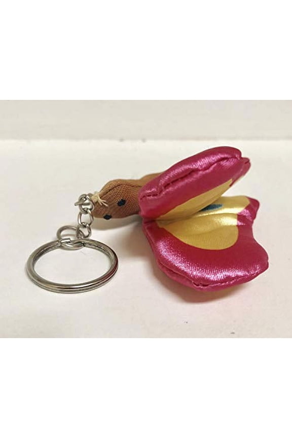 2" Plush Soft Stuffed Mini Spring Butterfly Cute Keychain Ring
