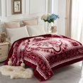 thumbnail image 1 of 2 Ply Korean Mink Blanket Thick Heavy Blanket Pretty Raschel Blankets Full/Queen, 1 of 11