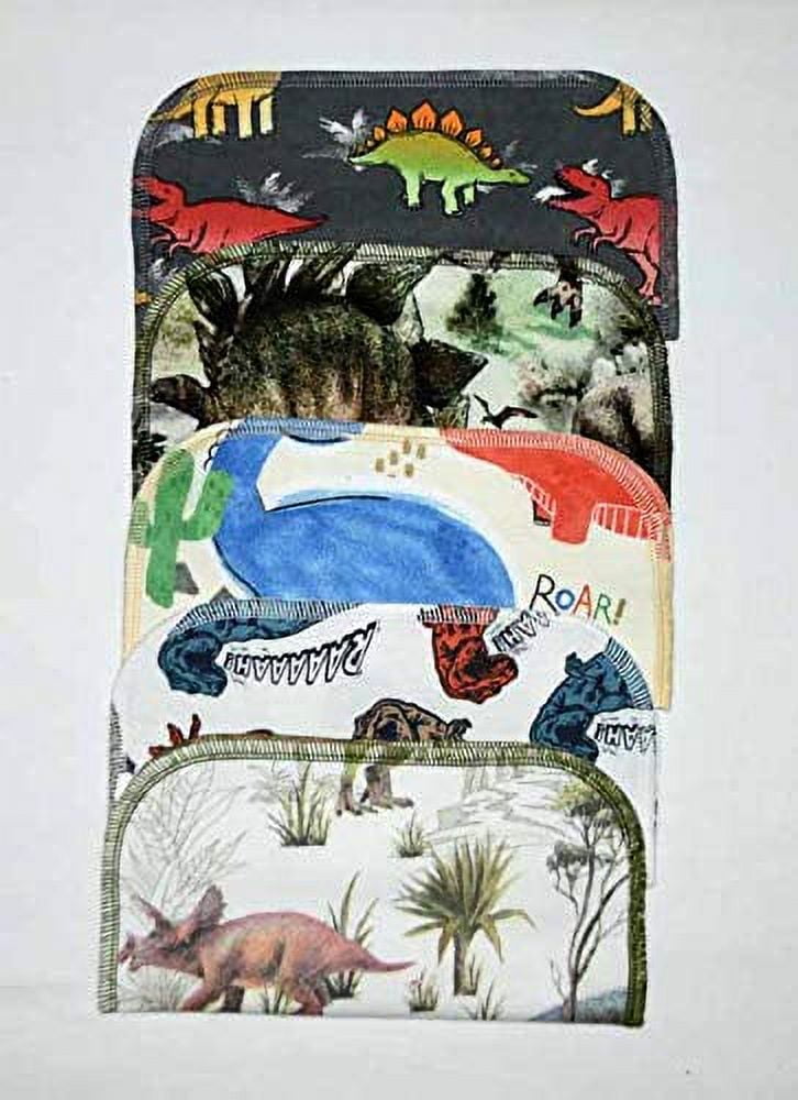 2 Ply Printed Flannel Wipes Set Of 5 – 8x8 Inches, 'I Woof You' Design, Made In USA, Eco-Friendly
