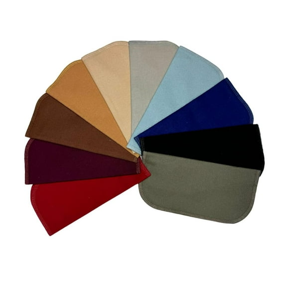 2 Ply Solid Flannel 8x8 Inches Set of 10 Full Earth Tone Colors - Proudly Made in the USA!