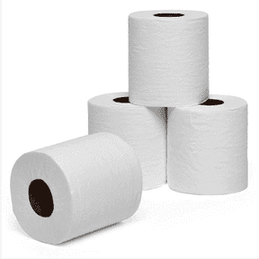 2-Ply Toilet Paper, White, Textured, 12 Count