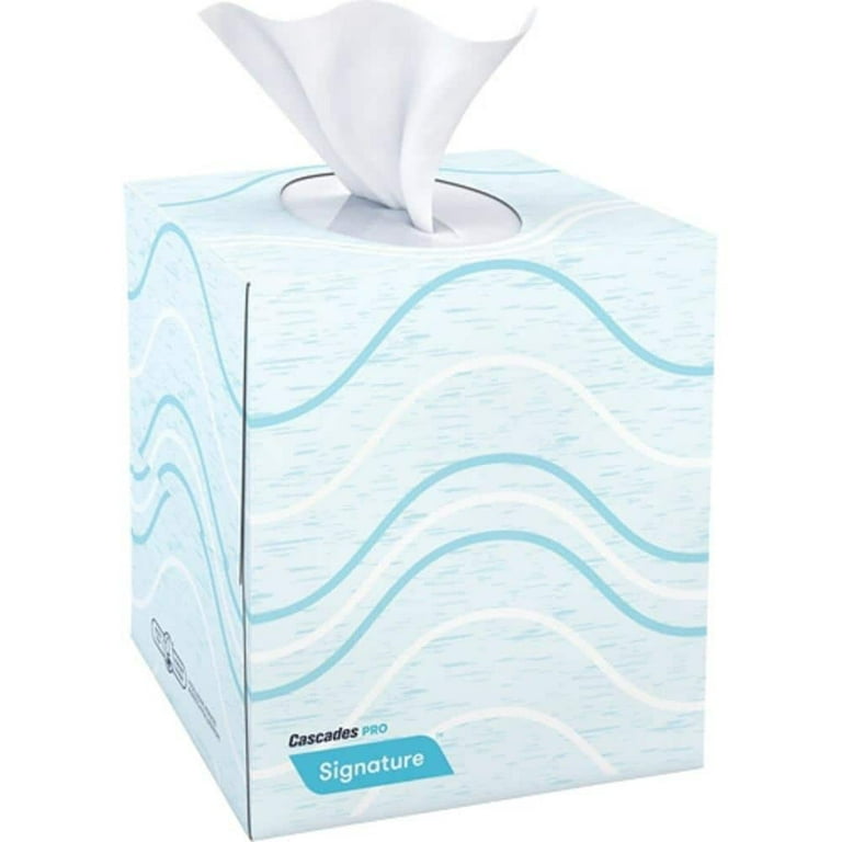 Signature Facial Tissue, 2-Ply, White, Cube, 90 Sheets/Box, 36 Boxes/Carton Signature Facial Tissue, 2-Ply, White, Cube, 90 Sheets/Box, 36 Boxes/Carton