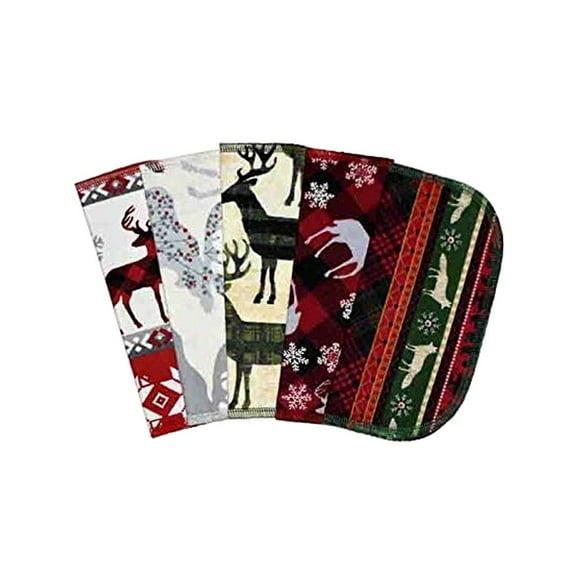 2 Ply Winter Lodging, Set Napkins 8x8 inches 5 Pack - Little Wipes (R) Flannel