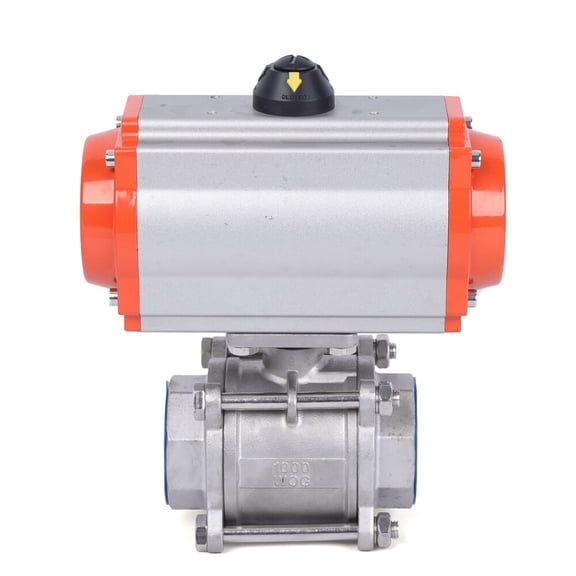 2" Pneumatic Air Actuated Stainless Ball Valve Single Acting Spring Return NEW