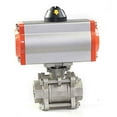 2" Pneumatic Ball Valve Double Acting Air Actuated Actuator Ball Valve