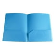 thumbnail image 1 of 2 Pocket Folders 3 Prong Folders, Plastic Folders With Pockets Letter Size Plastic Pocket Folders with Prongs, Paper Folder 2 Business Card Slot Heavy Duty School Document Size Organizer(Blue), 1 of 9