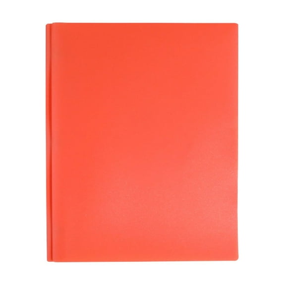 2 Pocket Folders 3 Prong Folders,Plastic Pocket Folders with Prongs,Heavy Duty Plastic Folders with Pockets and Brads,Poly Folders with Prongs for School Office, Letter Size(Orange)