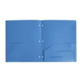 thumbnail image 1 of 2-Pocket Folders, Plastic Folders with Pockets 3 Hole Punched, 1 Pack Pockets Folder for 3 Ring Binder with Labels, Heavy Duty Binder Folder for Document, Letter Size File Folder(Blue), 1 of 8
