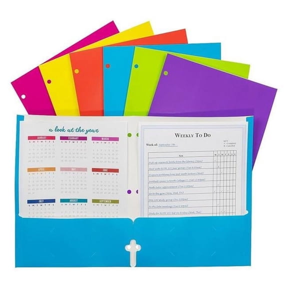 2 Pocket Laminated Paper Portfolios - 18 Each