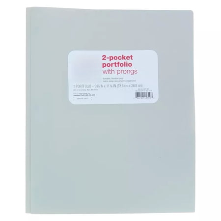 2 Pocket Plastic Folder with Prongs - ub&ub 11.38 Inches (L), 9.37 Inches (W)