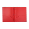 thumbnail image 1 of 2 Pocket Plastic Folders, Plastic Folders with Brads and Pockets, 3-Prong 2-Pocket Poly Folder, Plastic Folders with Pockets and Business Card Holder, 9.45 x 11.4 Inch, 1 of 9