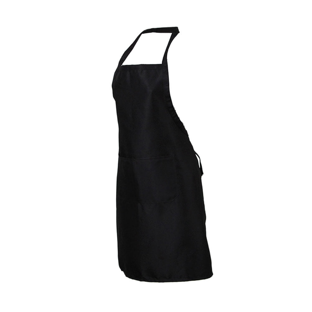 2 Pockets Kitchen Apron Bib Aprons with Korean Version Black Grilling for Men Work