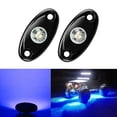 thumbnail image 1 of 2 Pods LED Rock Lights, Ampper Waterproof LED Neon Underglow Light for Car Truck ATV UTV SUV Offroad Boat Underbody Glow Trail Rig Lamp (Blue), 1 of 7