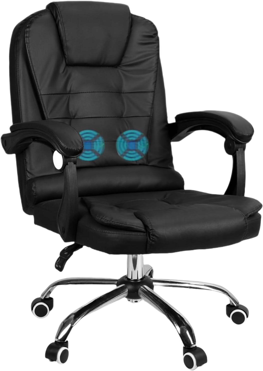 2 Point Massage Office Chair, Faux Leather Computer Chair, Ergonomic ...
