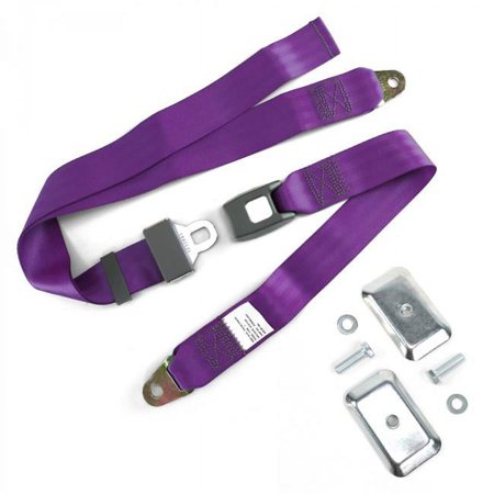 2 Point Plum Standard Buckle Lap Seat Belt with Flat Plate Hardware