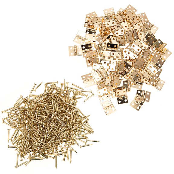 Golden Copper Hinges for Box Use Bright Color No Fading Suitable for Furniture Installation 50pcs