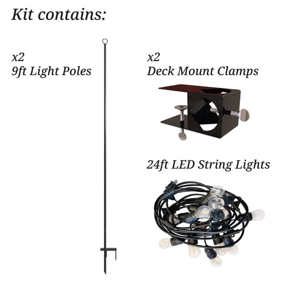 2-Pole Kit w/ Lights & Clamps