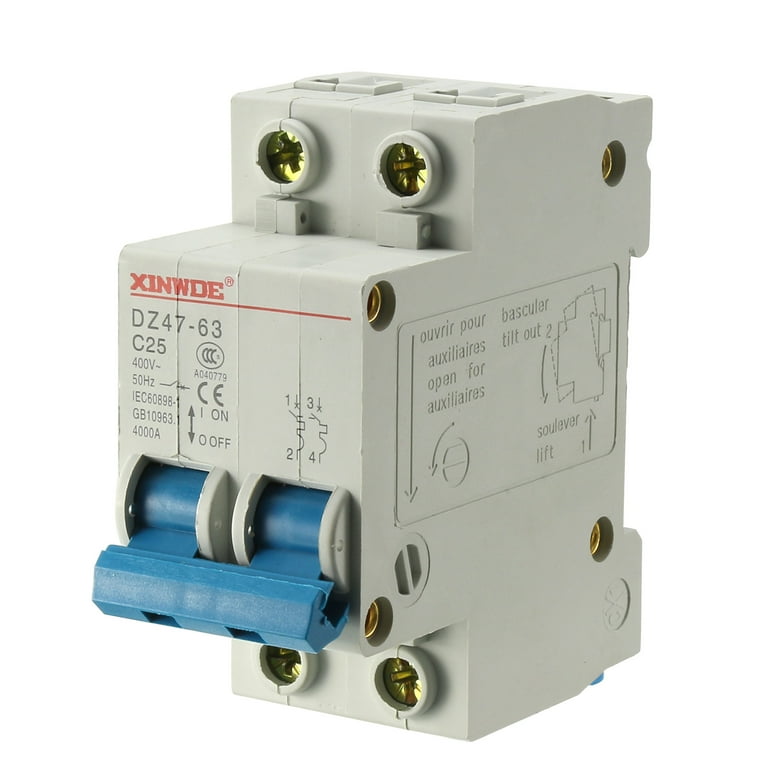 2 Poles 25A 400V Low-voltage Miniature Circuit Breaker DZ47