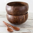 thumbnail image 1 of 2 Polished Coconut Bowl and Wooden Spoons Set Natural Coconut Smoothie Bowls Coco Shell Bowls Eco Friendly Gifts, 1 of 9