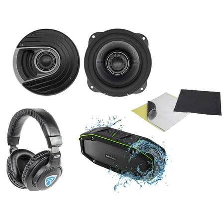 2) Polk Audio MM522 5.25” 600 Watt Car Audio Speakers+Rockmat+Speaker+Headphones