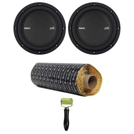 (2) Polk Audio MM842SVC 8” 1800w Single 4-Ohm Car Audio Subwoofers Subs+Rockmat