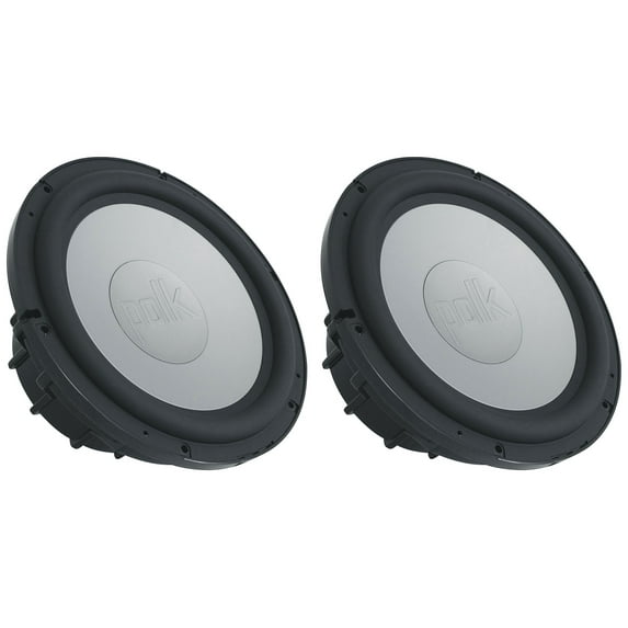 (2) Polk Audio UMWS1000 Marine 10" Subwoofers 175w RMS Free-Air 4 Ohm Boat Subs