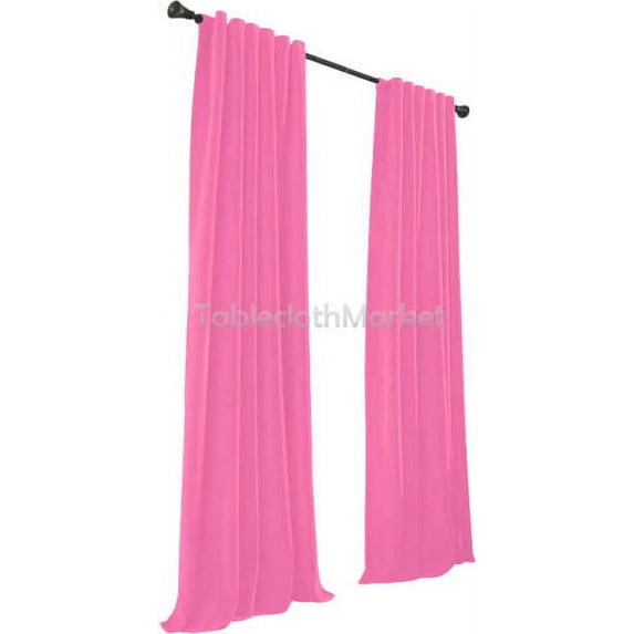 2 Polyester Panel Curtain 60 Wide X 84 Length Backdrop Background 24 COLORS", Pink