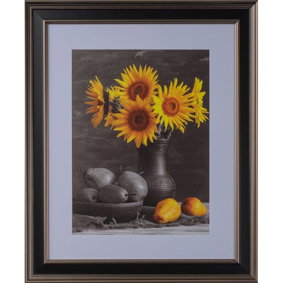 2" Polystyrene Executive Modern Picture Frame by WholesaleArtsFrames-com 8x8 738 Series - Black & Bronze - Made In USA