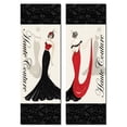 thumbnail image 1 of 2 Popular Haute Couture Red and Black Fashion Panels; Two 6x18 Poster Prints, 1 of 1
