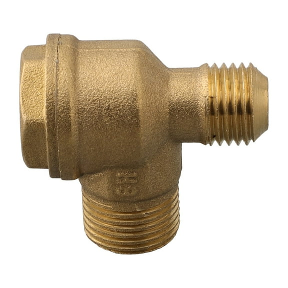 2 Port Brass Male Threaded Check Valve Connector Tool for Air Compressor 16X14Mm