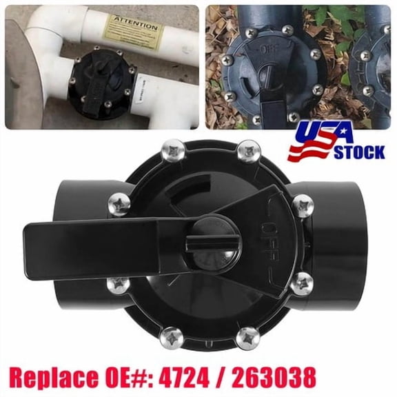 2-Port CPVC Diverter Valve Replaces Jandy 4724 263038, Adjustable Flow Control, 170 GPM, 1-Pack
