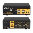 CKL-922HUA-2 Dual Monitor KVM Switch 2 Port: Computer Sharing Server ...