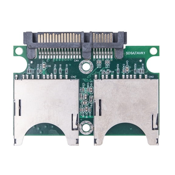 2 Port Dual SD SDHC MMC RAID to SATA Adapter Converter Enhances Computer Capacity Fast Data Transfer