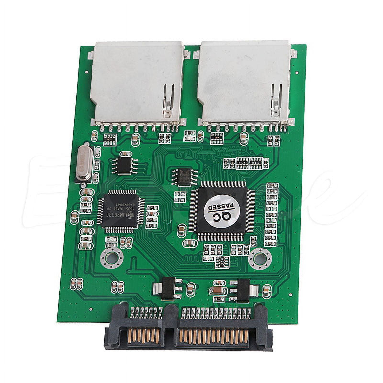 2 Port Dual SD SDHC for MMC for RAID to SATA Converter Adapter For Any ...