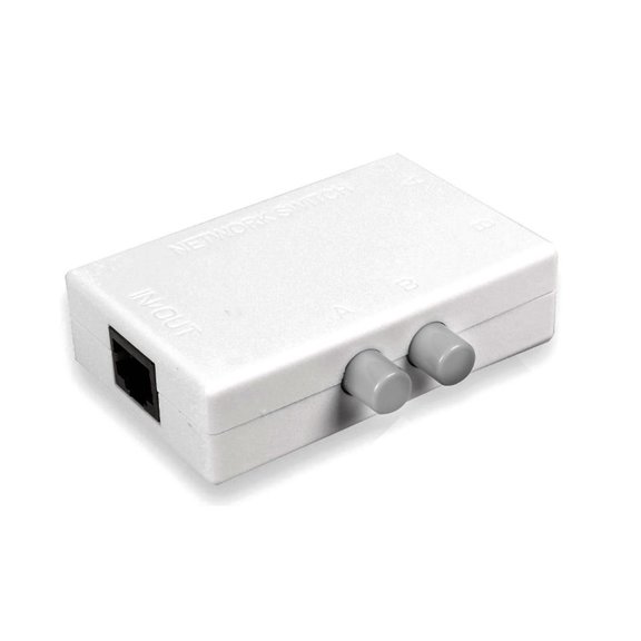 2-Port Ethernet Switcher, Smart Network Bridge for Home & Office