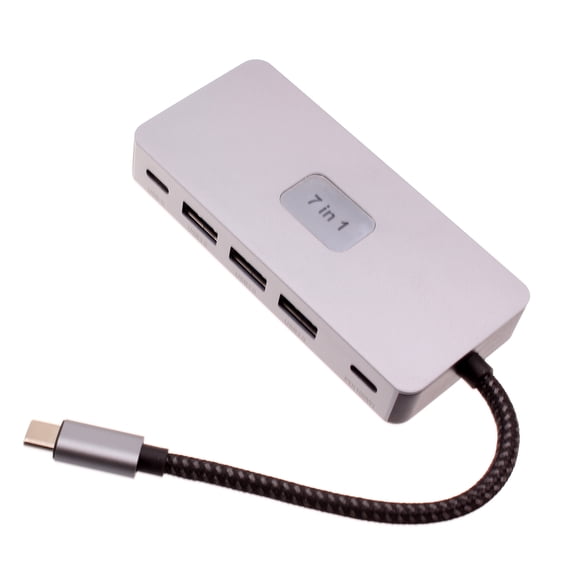 2 Port HDTV TV Adapter Compatible With iPad Air 10.9'/11"/13" (2020,2022,2024,2025,2026) - 7-in-1 USB-C Hub TYPE-C PD Charger Audio Video Projector