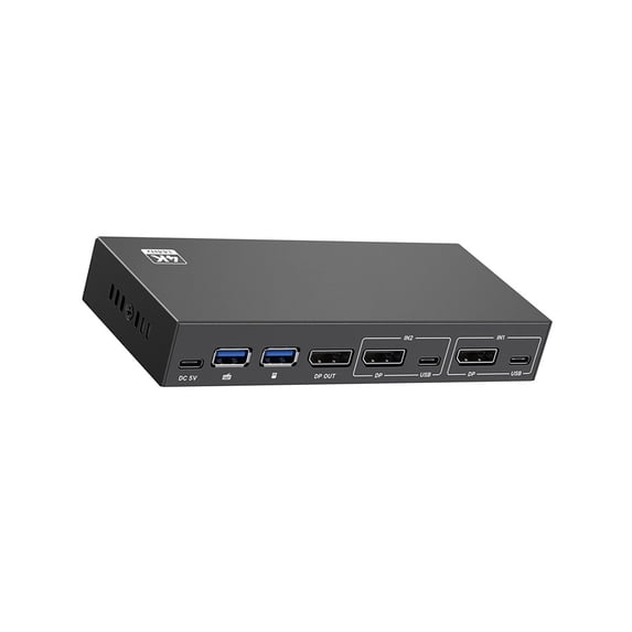 2 Port KVM Switcher 4K@144Hz Switcher USB3.0 2 in 1 Out KVM Switcher ...