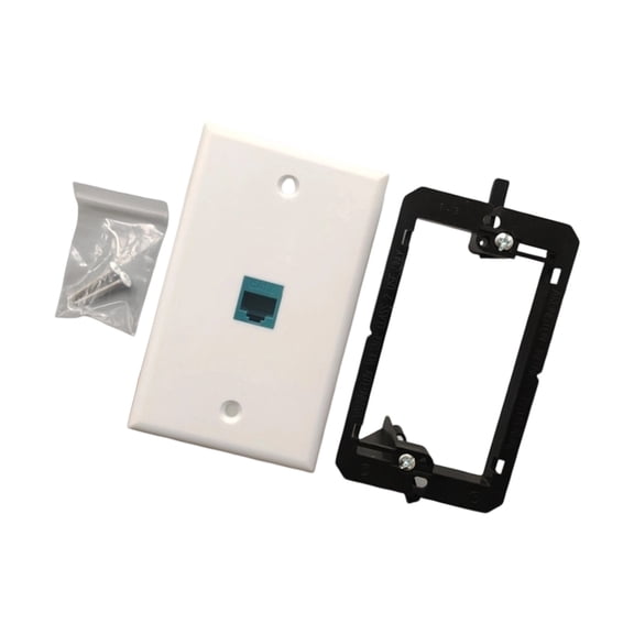 2. Port Low Ethernet Coupler Wall Plate, Inline Female Pass Through Panel Bracket