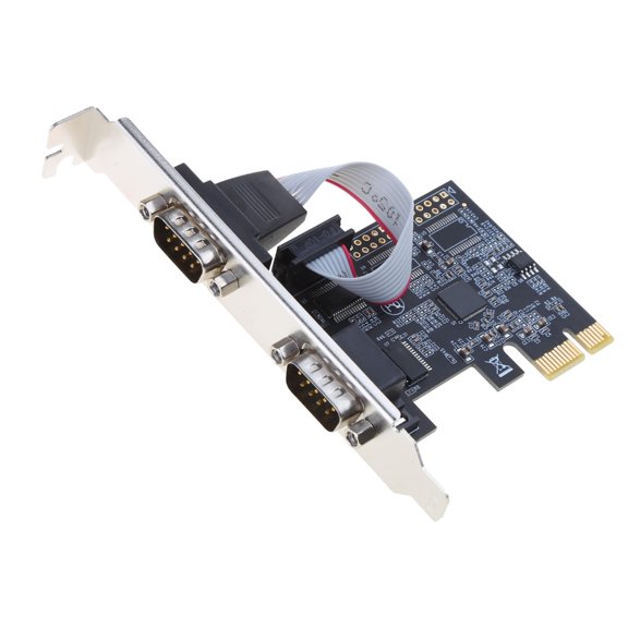 2 Port Low Profile RS232 PCI for Express Adapter Card with 16550 UART - PCIe RS232 - PCI-E Card