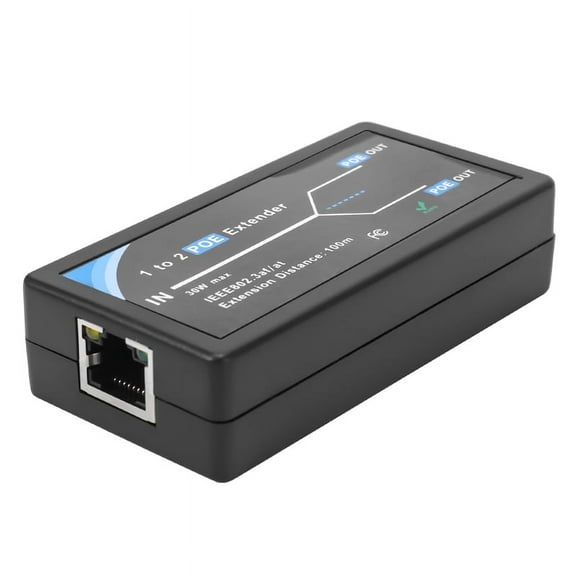 2 Port POE Extender 10/100Mbps with IEEE 802.3Af Standard Input / Output for IP Camera Extend 100 for POE Range